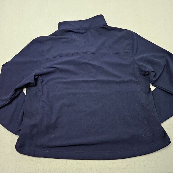 Land's End Jacket Size Extra Large 18-20 Blue Softshell Windbreaker Fleece Lined - Picture 2 of 8
